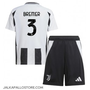 Juventus Gleison Bremer #3 Kotipaita Lapsille 2024-25 Lyhythihainen (+ shortsit)